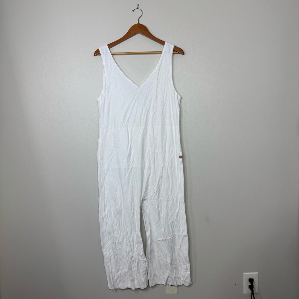 Lunya Cool Romper Sincere White Breathable Sleeveless Jumpsuit Small